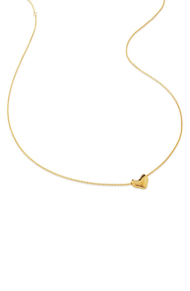 Monica Vinader Heart Pendant Necklace in Yellow Gold Cover