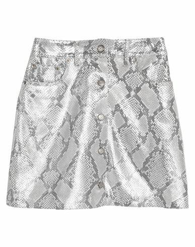 Golden Goose Woman Mini skirt Silver Ovine leather Cover