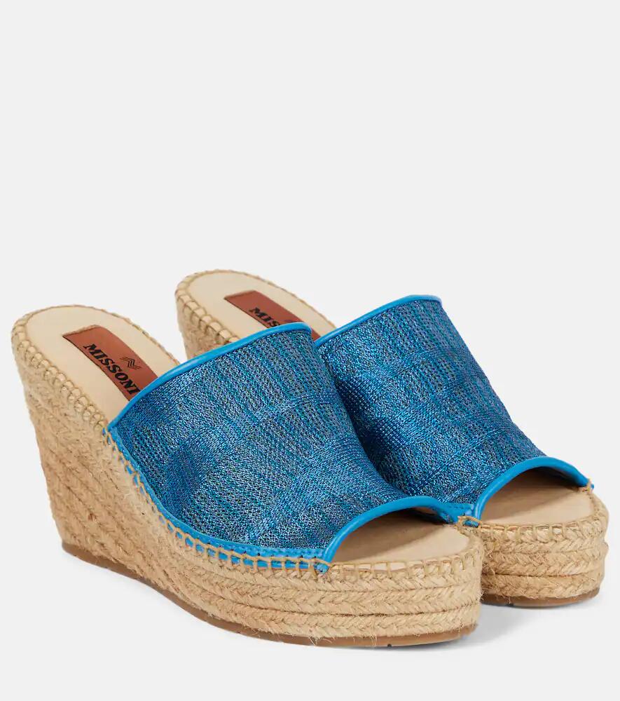 Missoni Mare Jacquard wedge mules Cover