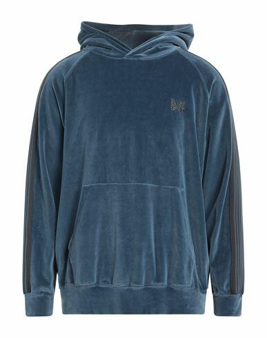 Needles Man Sweatshirt Slate blue Cotton, Polyester Cover