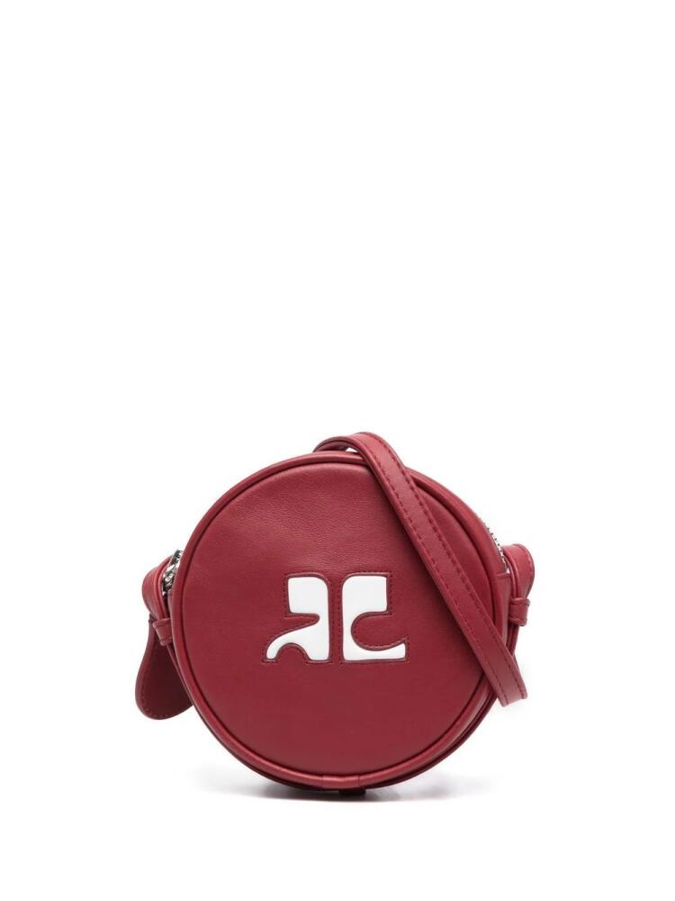 Courrèges leather circle bag - Red Cover