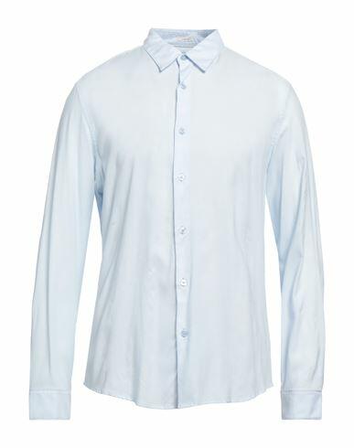 Guess Man Shirt Sky blue EcoVero viscose Cover