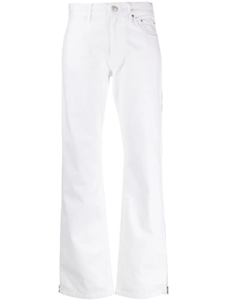 Gauchère straight-leg zipped jeans - White Cover