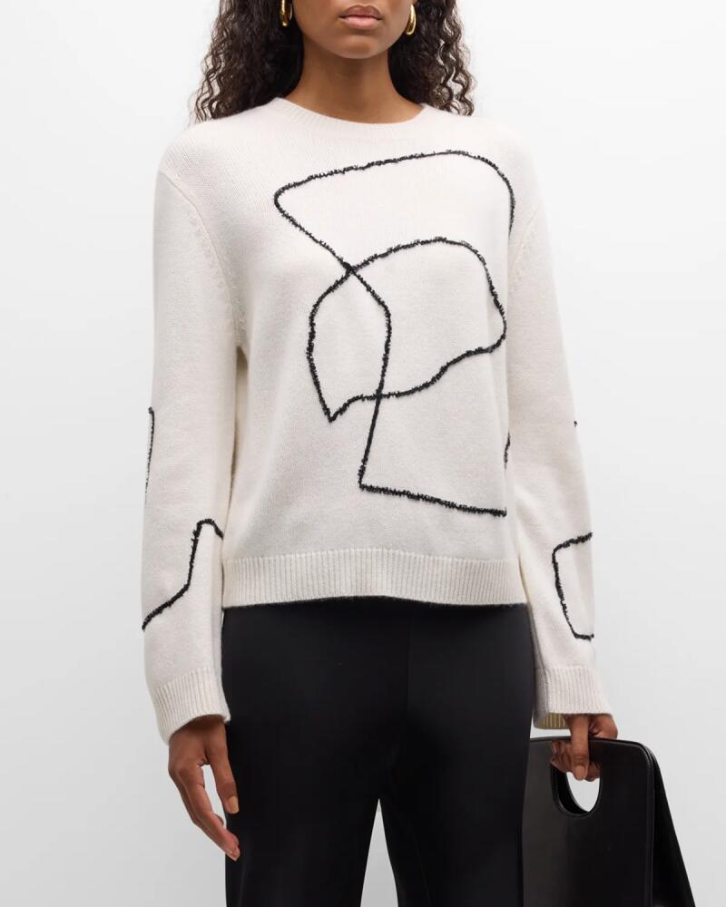 TSE Cashmere Embroidered Scribble Cashmere Sweater Cover