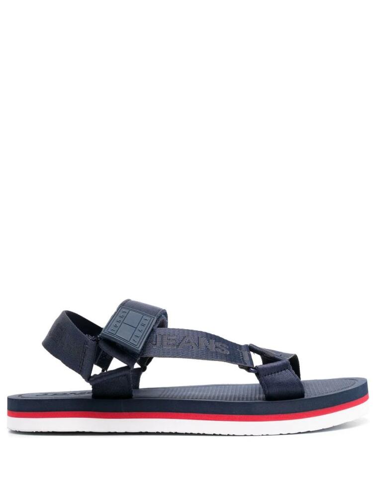 Tommy Jeans stripe-print sole sandals - Blue Cover