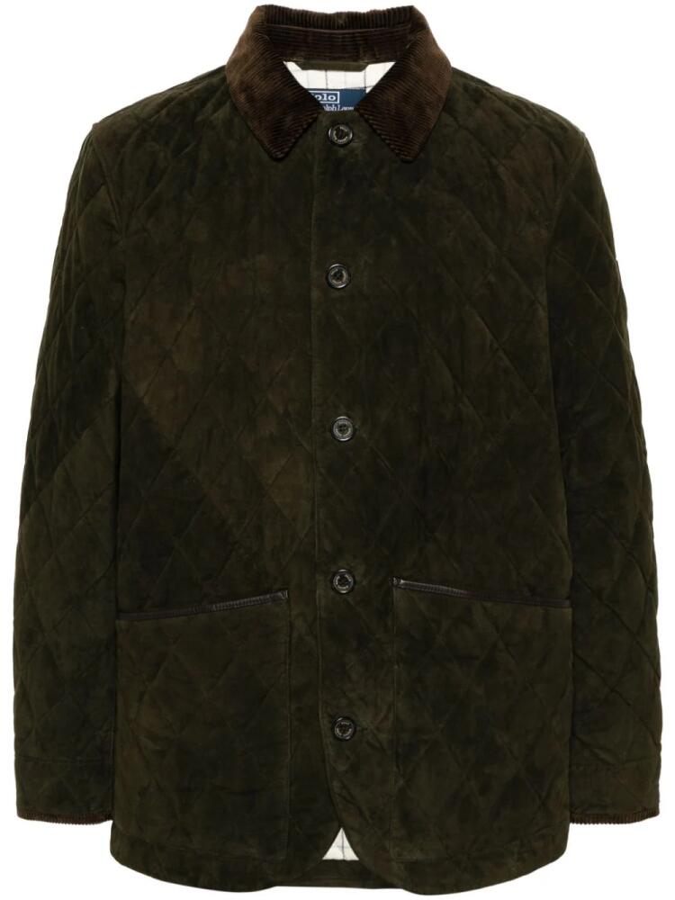 Polo Ralph Lauren quilted suede jacket - Green Cover