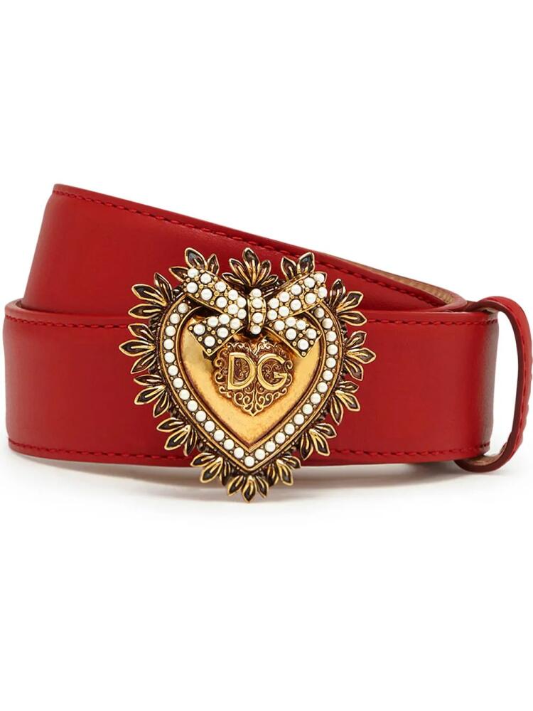 Dolce & Gabbana Devotion leather belt - Red Cover