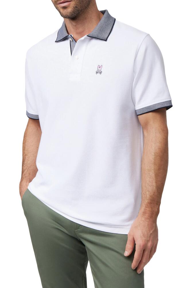 Psycho Bunny Southport Pima Cotton Piqué Polo in White Cover