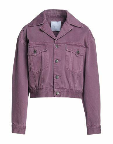 Isabelle Blanche Paris Woman Denim outerwear Mauve Cotton Cover