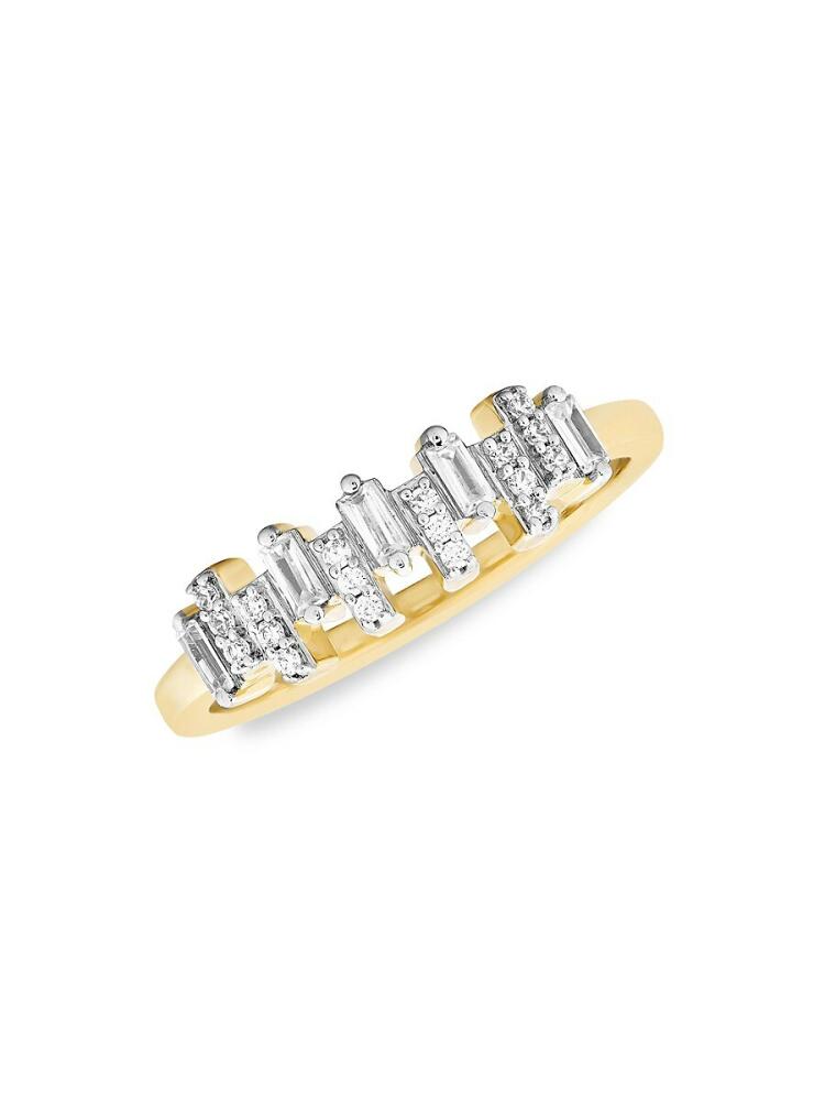 Verifine Women's Demi Fine Adira 18K Goldplated Sterling Silver & 0.2 TCW Diamond Ring Cover