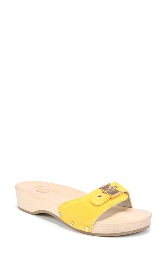 Dr. Scholl's Original Collection Platform Slide Sandal in Yellow Cover