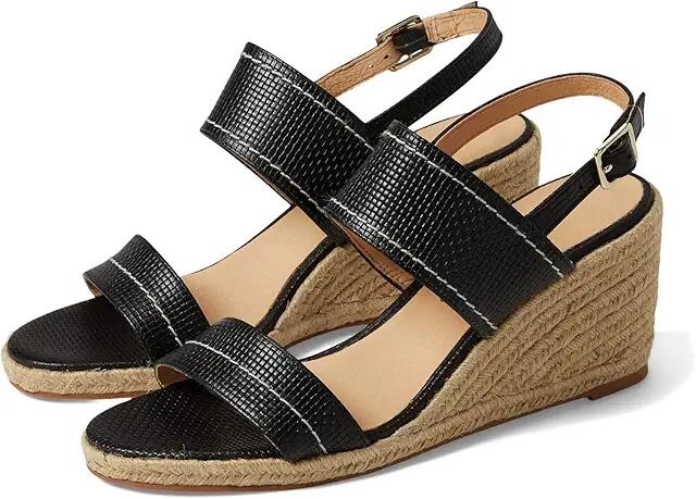 Jack Rogers Sunset Wedge (Embossed Weave Black) Women's Shoes Cover