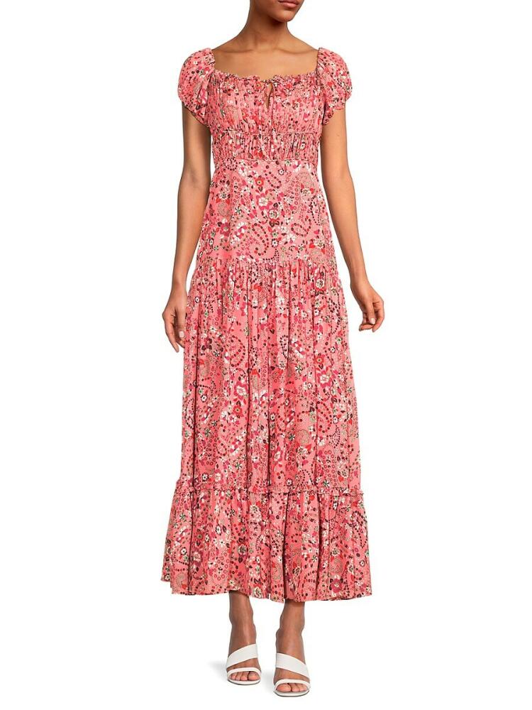 Area Stars Women's Gisele Floral & Paisley Maxi Dress - Pink Cover