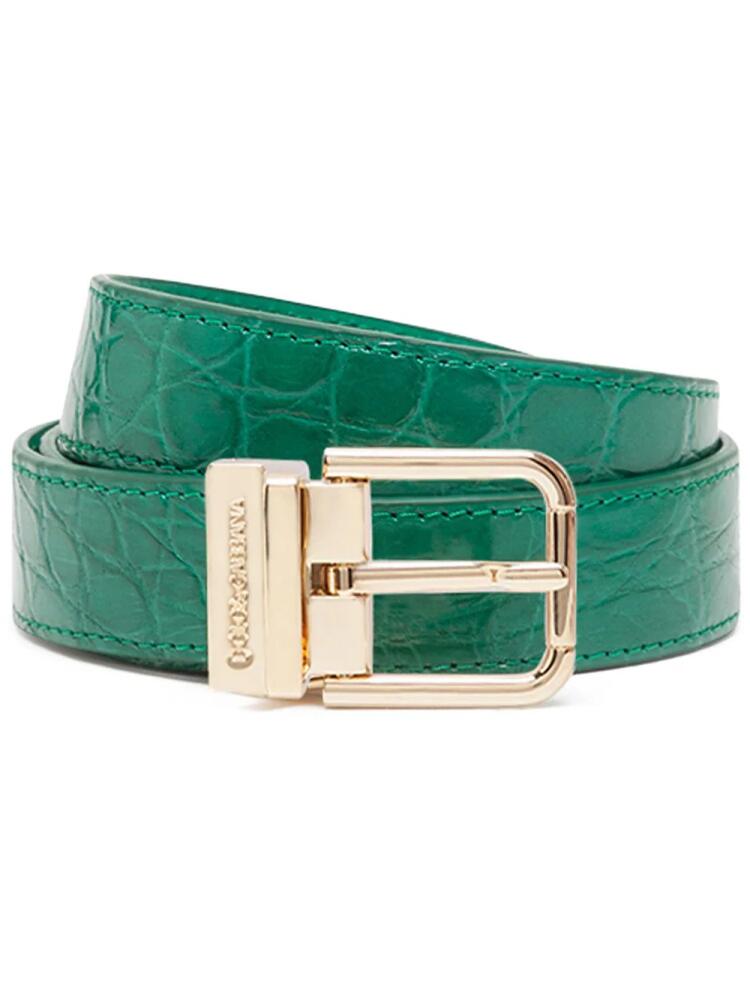 Dolce & Gabbana buckled leather belt - Green Cover