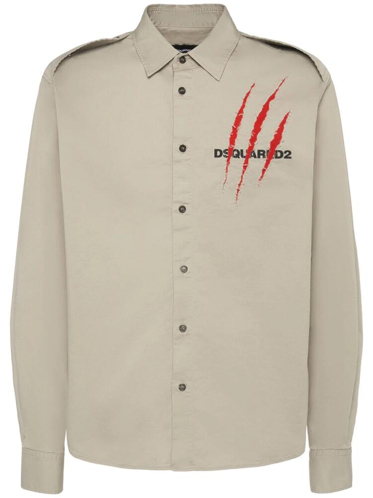 DSQUARED2 Nightmare Cotton Blend Logo Shirt Cover