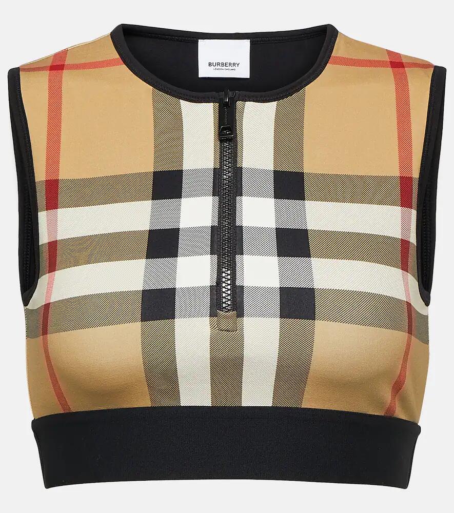 Burberry Burberry Check jersey crop top Cover