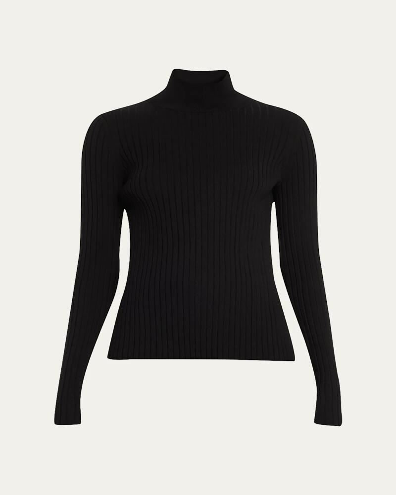 Lafayette 148 New York Ribbed Stand-Collar Sweater Cover