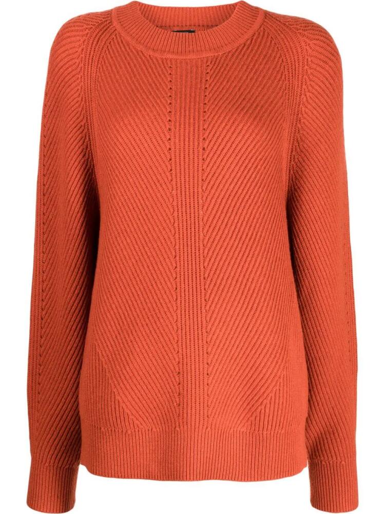 JOSEPH crew-neck knitted sweater - Orange Cover