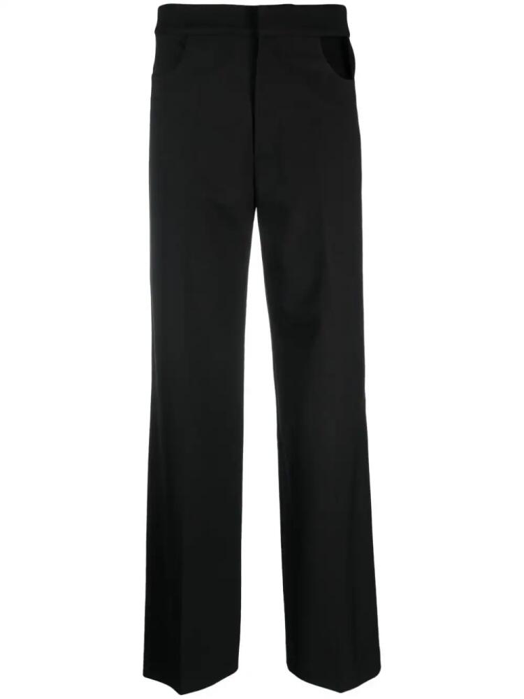 Gauchère cut-out straight-leg trousers - Black Cover