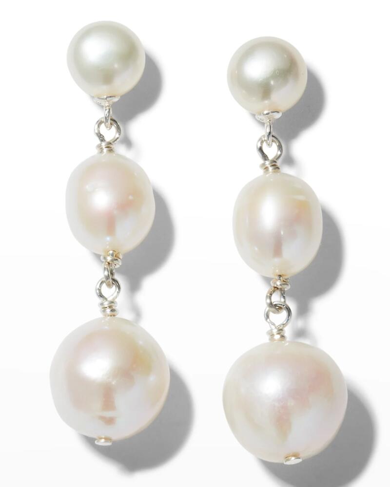 Margo Morrison Triple Pearl Post Earrings Cover