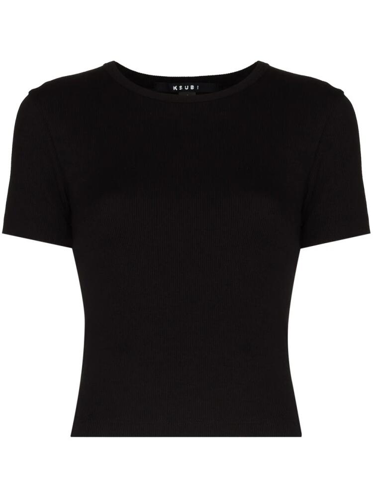 Ksubi short-sleeved cropped T-shirt - Black Cover