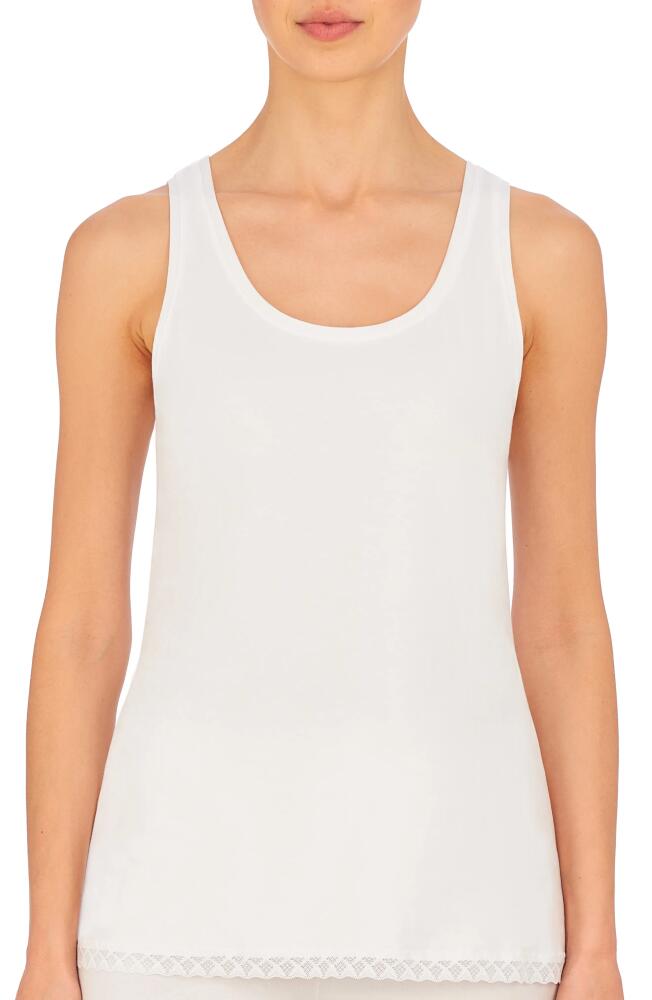 Natori Bliss Stretch Cotton Tank in White Cover