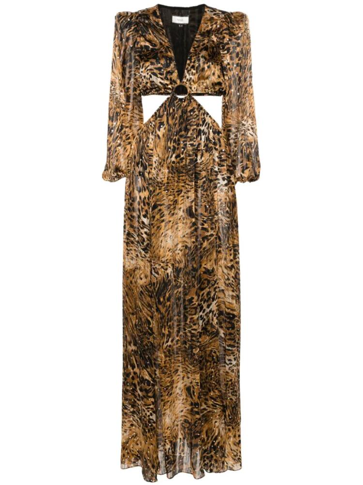 NISSA tiger-print maxi dress - Neutrals Cover