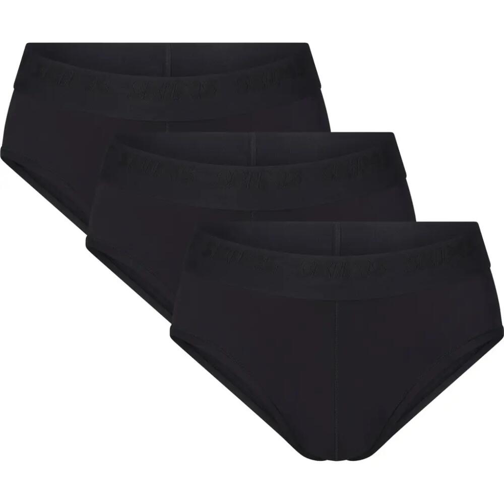 SKIMS 3-Pack Seamless Modal Blend Briefs in Obsidian Cover