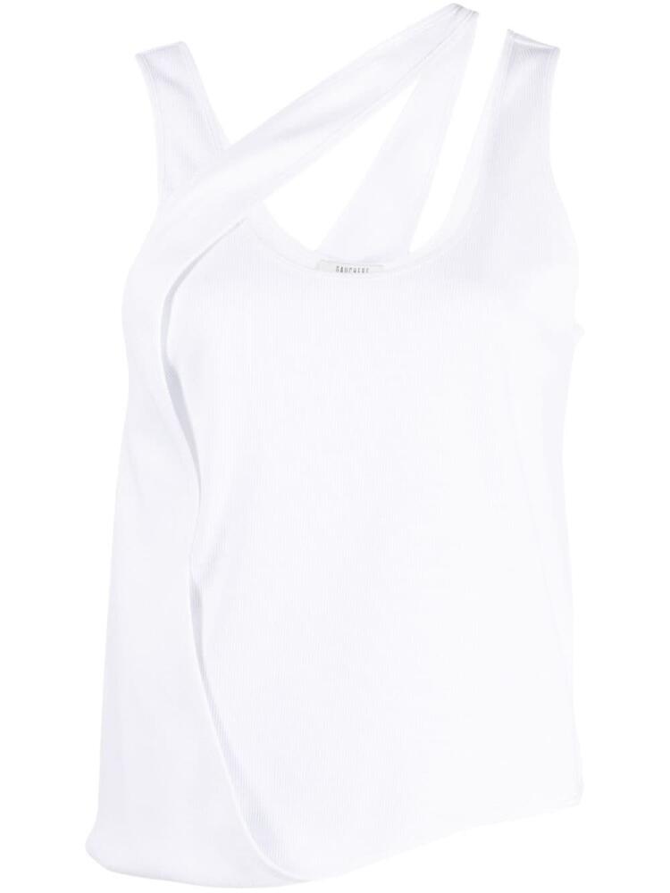 Gauchère Mirror ribbed tank top - White Cover