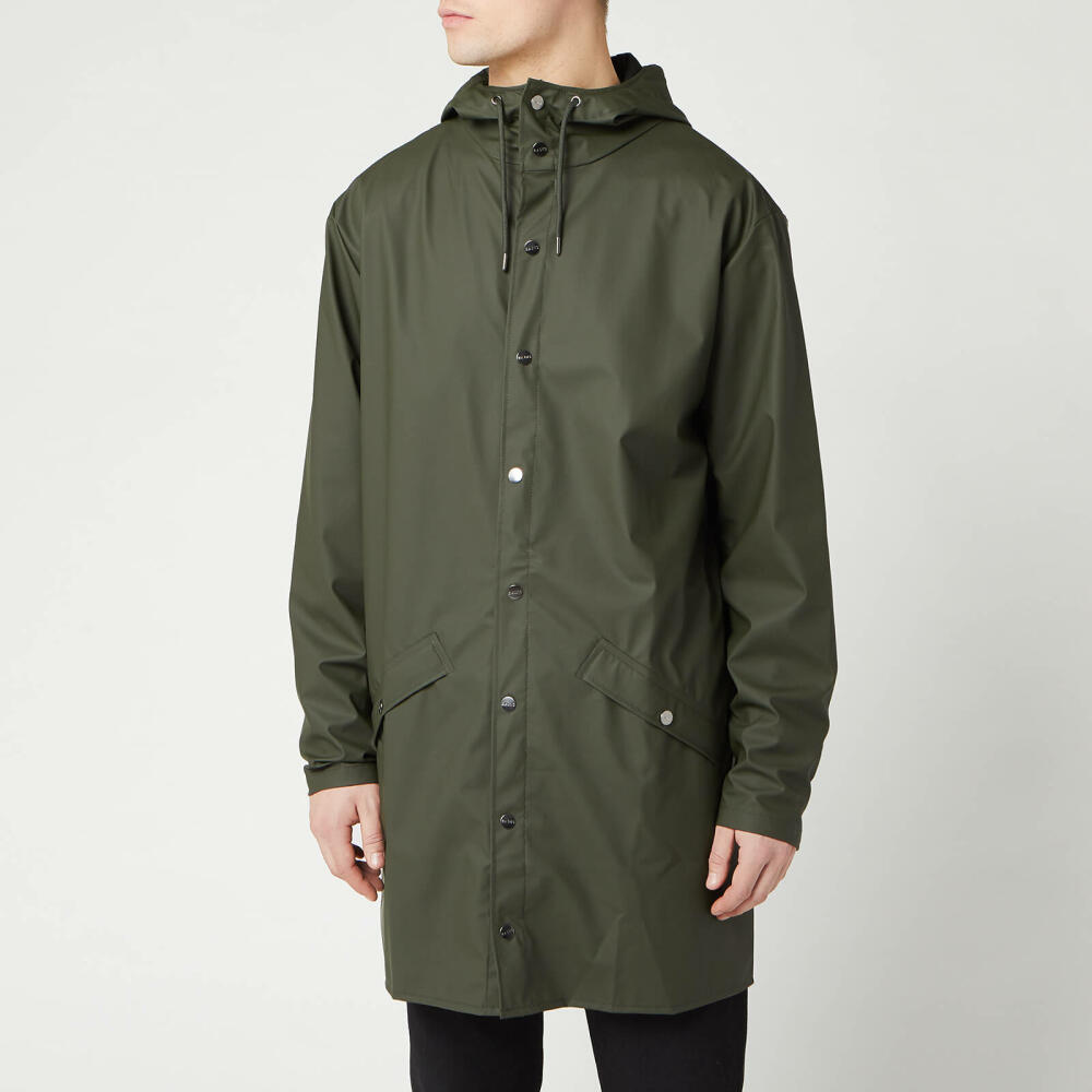 RAINS Men's Long Jacket - Green - M Cover