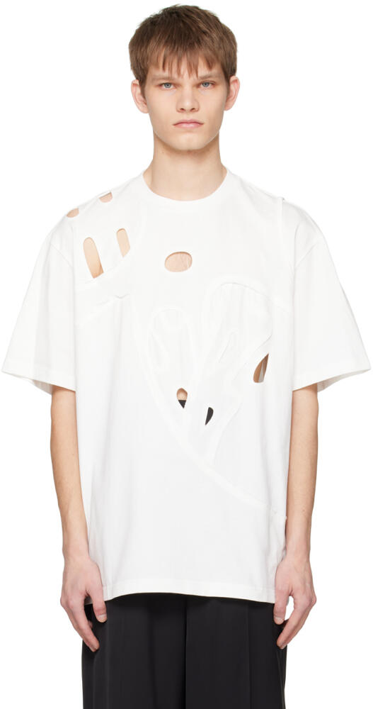 Feng Chen Wang White Cutout T-Shirt Cover