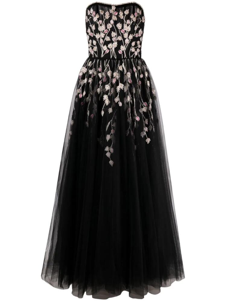 Dina Melwani bustier-style tulle dress - Black Cover