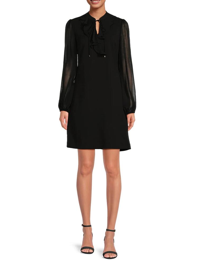 Tommy Hilfiger Women's Ruffle Mini A Line Dress - Black Cover