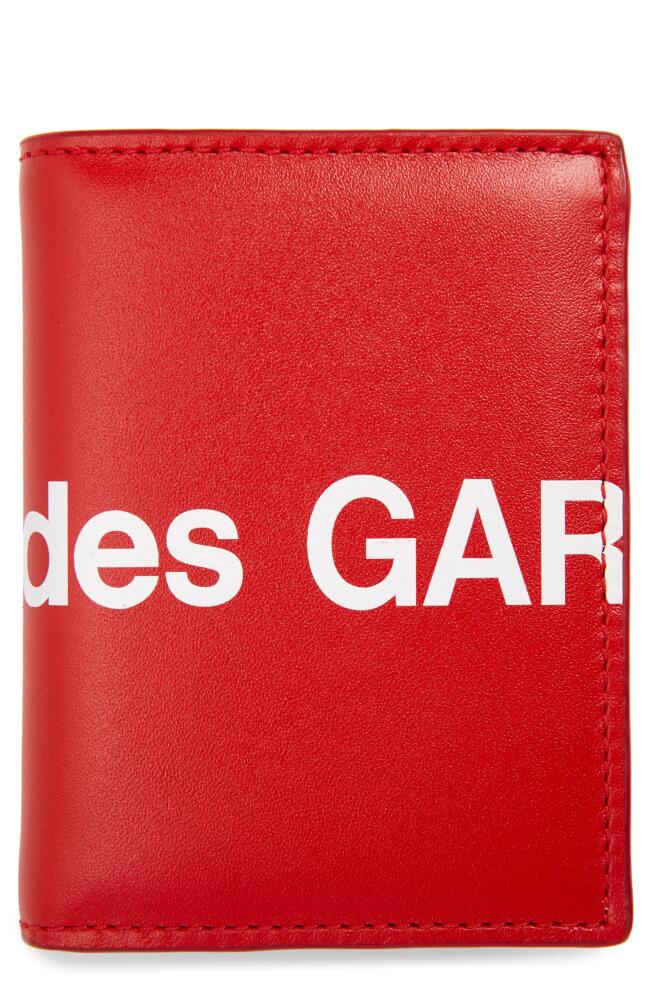 Comme des Garçons Wallets Huge Logo Card Case in Red Cover