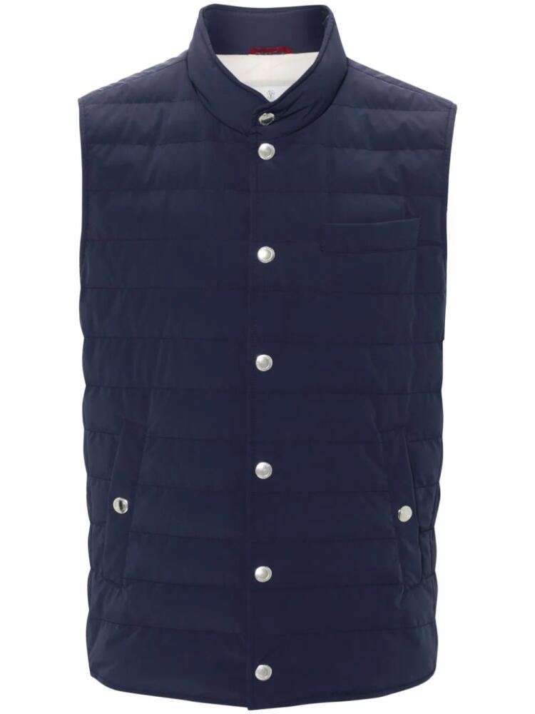 Brunello Cucinelli Bonded gilet - Blue Cover