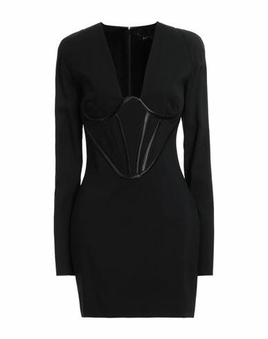 Versace Woman Mini dress Black Viscose, Elastane, Silk Cover