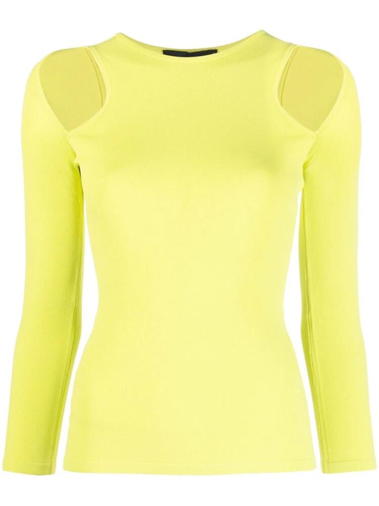 DSQUARED2 shoulder cut-out knit top - Yellow Cover