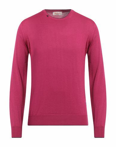 Gabardine Man Sweater Magenta Merino Wool, Acrylic Cover