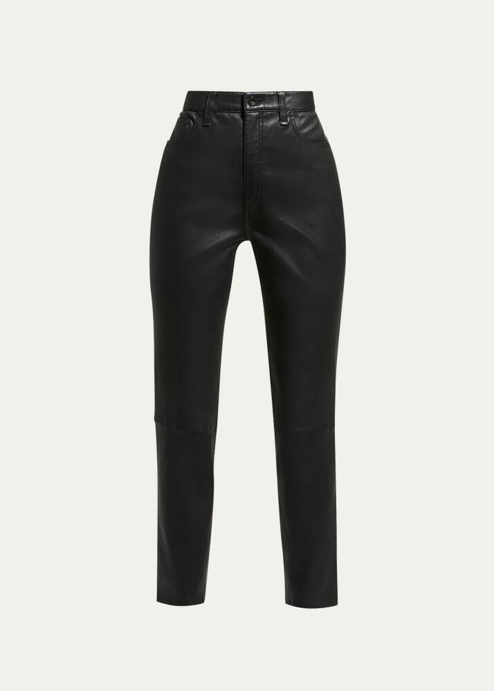 Rag & Bone Nina Leather High-Rise Pants Cover