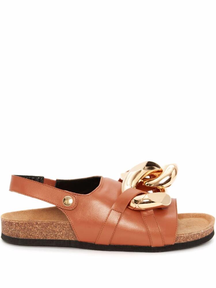 JW Anderson Chain flat sandals - Brown Cover