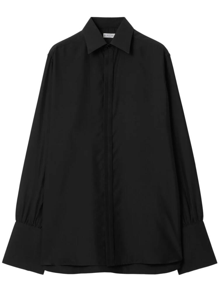 Burberry long-sleeve silk shirt - Black Cover