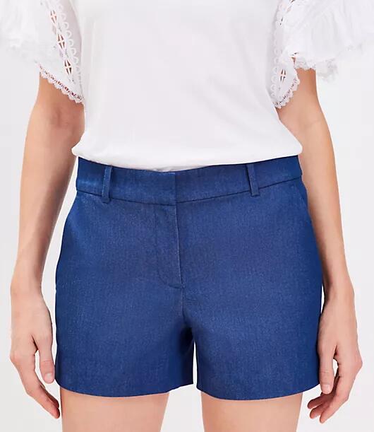 Loft Curvy Riviera Shorts in Refined Denim Cover