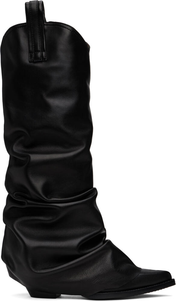 R13 Black Mid Cowboy Sleeve Boots Cover