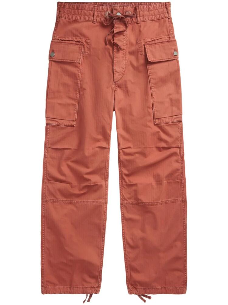 Ralph Lauren RRL straight-leg cotton cargo trousers - Orange Cover