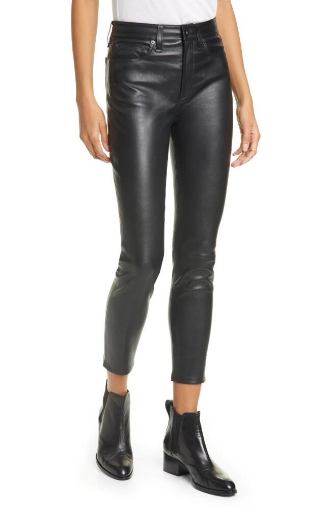 rag & bone Nina High Waist Skinny Leather Pants in Blk Cover