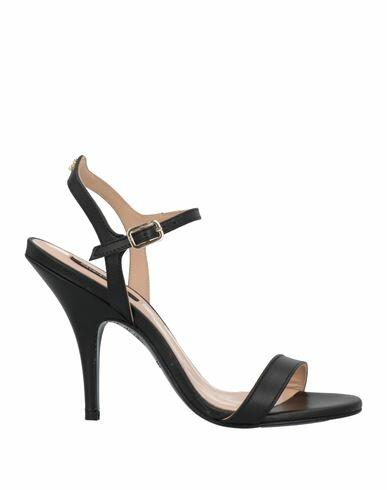 Patrizia Pepe Woman Sandals Black Soft Leather Cover