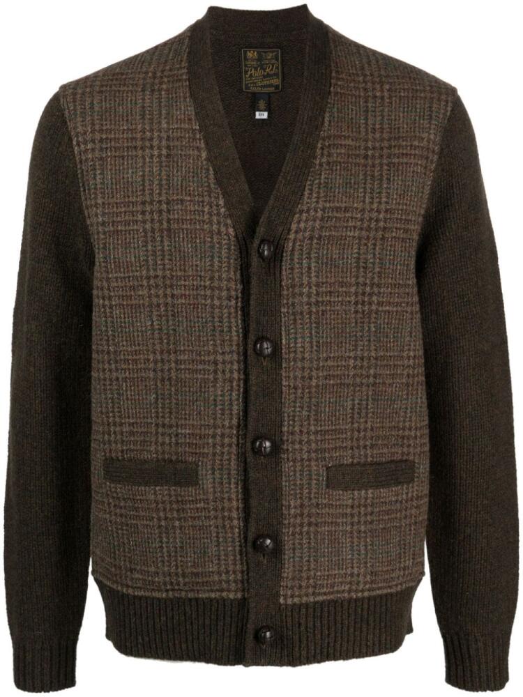 Polo Ralph Lauren checked panelled cardigan - Brown Cover