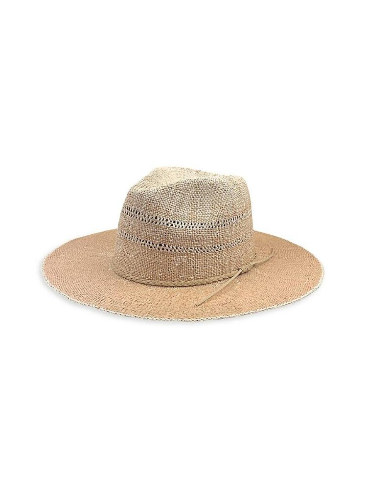 MARCUS ADLER Women's Ombré Straw Panama Hat - Blush Cover