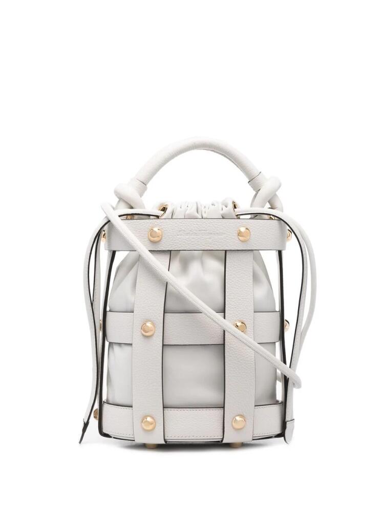 Ferragamo stud-embellished bucket bag - White Cover