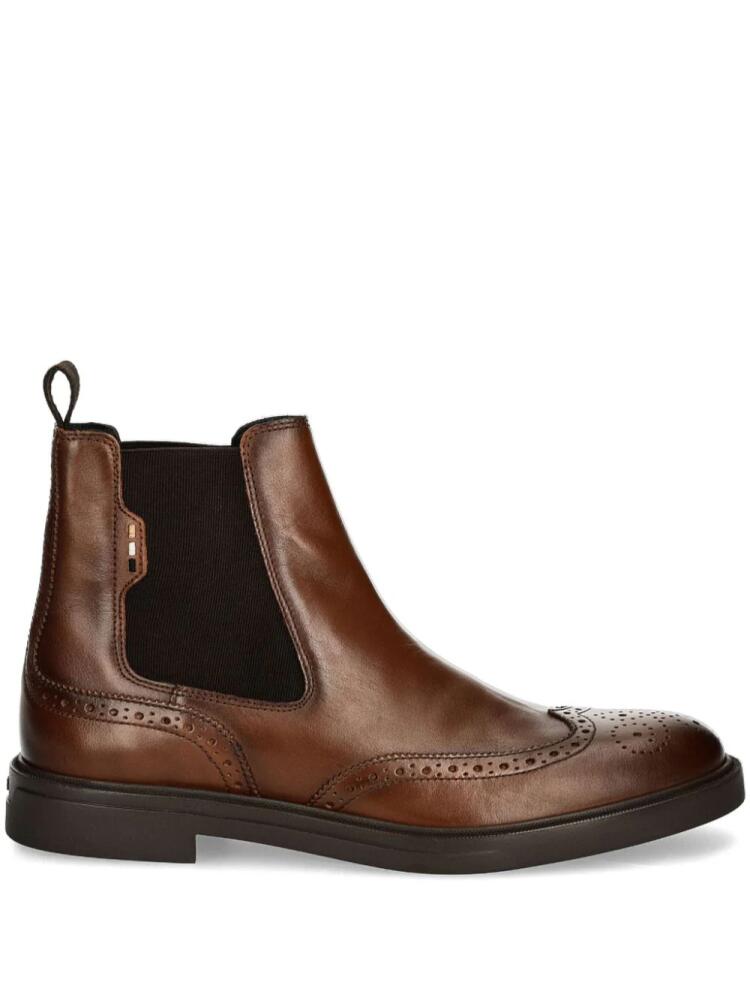 BOSS leather chelsea boots - Brown Cover